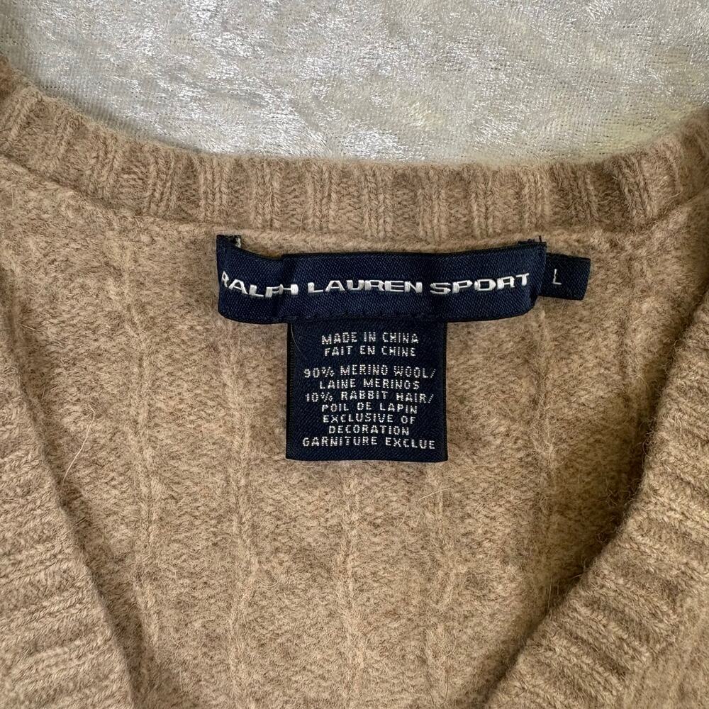Ralph Lauren Sport Women’s Large Knitted V-Neck - Picture 3 of 7